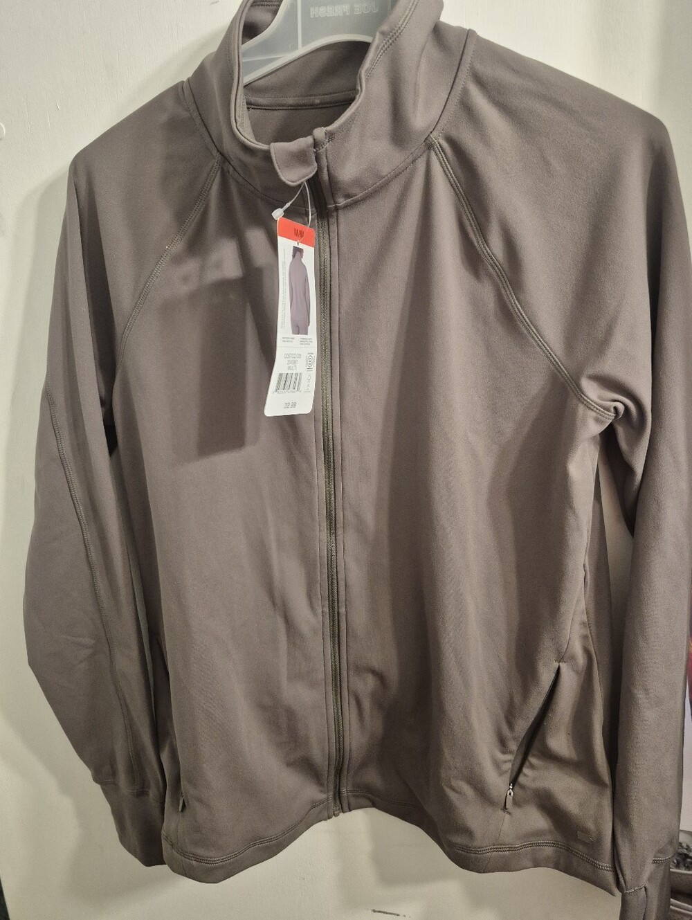 Mondetta Womens Full-Zip Performance Jacket in Taupe